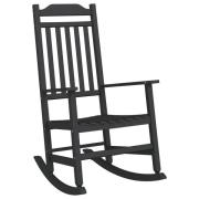vidaXL Trädgårds Gungstol Svart 65x84x114 cm HDPE