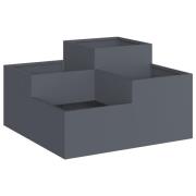 vidaXL Trädgårdsplanterare 100x100x48 cm Antracit Stål