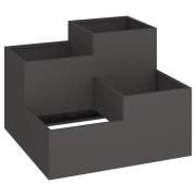 vidaXL Trädgårdsplanter 100x100x60 cm Svart Stål