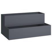 vidaXL Trädgårdsplanterare 2-nivå 100x60x45 cm Antracit Plast