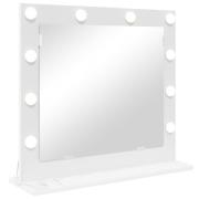 vidaXL Sminkspegel med LED-lampor Vit 60x55x18 cm