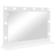 vidaXL Sminkspegel med LED-lampor Vit 80x55x18 cm