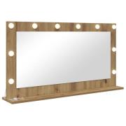 vidaXL Sminkspegel Artisan ek Trä och glas 100 x 55 cm Sminkspegel