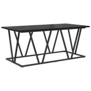 vidaXL Kaffeebord Svart Ek 100x50x40 cm Konstträ och Metall