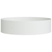 vidaXL Vit Metallkruka Vit Metall Medium Hållbar Vit Blomkruka Rund