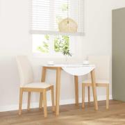 vidaXL Matstolar med dynor 2 st massivt trä gummi