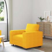 vidaXL Soffstol ljusgul 60 cm manchestertyg