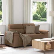 vidaXL 2-sitssoffa brun 120 cm tyg