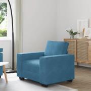 vidaXL Soffstol blå 60 cm sammet