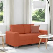 vidaXL Loveseat soffa röd orange 120 cm manchestertyg
