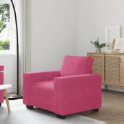 vidaXL Soffstol vinröd 60 cm sammet