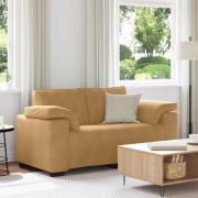 vidaXL Loveseat soffa brun 120 cm sammet