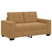 vidaXL Loveseat soffa brun 120 cm sammet