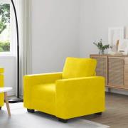 vidaXL Soffstol gul 60 cm sammet