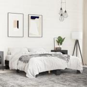 vidaXL Sängram svart 150x200 cm konstruerat trä och metall