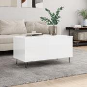 vidaXL Soffbord vit högglans 90x44,5x45 cm konstruerat trä