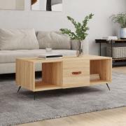 vidaXL Soffbord sonoma-ek 102x50x40 cm konstruerat trä