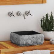 vidaXL Handfat svart 30x30x13 cm marmor