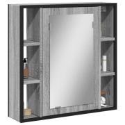 vidaXL Spegelskåp för badrum Grå Sonoma 60x16x60 cm konstruerat trä