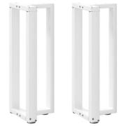 vidaXL Konsolbordsben T-formade 2 st vita 25x28x(72-73) cm stål