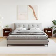 vidaXL Sängbord 2 st brun ek 40x35x50 cm konstruerat trä