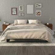 vidaXL Sängbord 2 st brun ek 40x35x47,5 cm