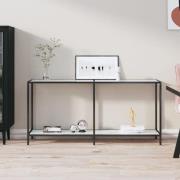 vidaXL Konsolbord vit 160x35x75 cm härdat glas