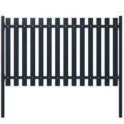vidaXL Staketpanel antracit 178x75 cm pulverlackerad stål
