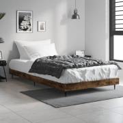 vidaXL Sängram utan madrass rökfärgad ek 90x200 cm konstruerad trä