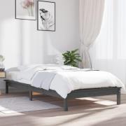 vidaXL Sängram grå 90x200 cm massiv furu
