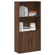 vidaXL Bokhylla brun ek 60x24x120 cm konstruerat trä