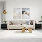 vidaXL Soffbord 2 st svart 50x46x50 cm konstruerat trä