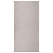vidaXL Utomhusmatta plattvävd 100x200 cm taupe