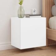 vidaXL Väggmonterad tv-bänk 2 st vit 40,5x30x40 cm konstruerat trä