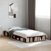 vidaXL Sängram rökfärgad ek 100x200 cm konstruerad trä