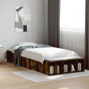 vidaXL Sängram rökfärgad ek 90x200 cm konstruerad trä