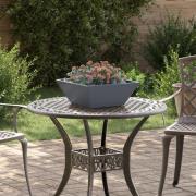 vidaXL Plastkruka Antracit Plast 40 x 40 x 15 cm Dekorativ planterare