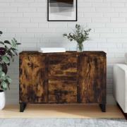 vidaXL Skänk rökfärgad ek 101,5x35x70 cm konstruerat trä