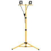 vidaXL Strålkastare med stativ 2x10 W LED varmvit