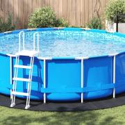 vidaXL Runda Poolöverdrag Svart Plast Ø 428 cm Poolöverdrag Runt