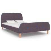 vidaXL Sängram utan madrass Taupe tyg 120x190 cm