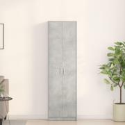 vidaXL Garderob Betonggrå 55x25x189 cm Trä