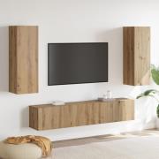 vidaXL 4-delat TV-skåp set Artisan Oak Konstruerat trä