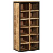 vidaXL Skoskåp 50x30x110 cm Massivt Grovt Trä Mangoträ