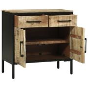 vidaXL Sidebar 70x35x70 cm Solid Grovt Trä Mango