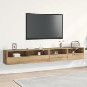 vidaXL TV-väggskåp 2 st artisan ek 100x30x30 cm konstruerat trä