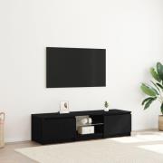vidaXL TV-bänk med LED-lampor, Svart Ek, 140x40x35,5 cm, Konstruerat t...