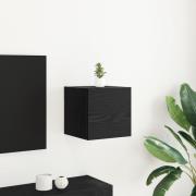 vidaXL Väggmonterat TV-skåp svart ek 30,5x30x30 cm
