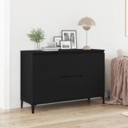vidaXL Sideboard Svart Ek 104x35x70 cm Ingenjörat Trä