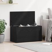 vidaXL Förvaringskista i Svart Ek 84x42x46 cm i konstruerat trä